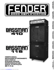 Fender Bassman 115 Owner's Manual