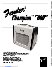 Fender Champion 600 Manuals | ManualsLib