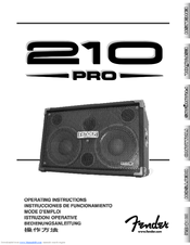 Fender 210 PRO Operating Manual