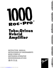 Fender 1000 Roc-Pro Instruction Manual