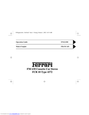 Ferrari stereo Operation Manual