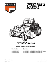 Ferris IS1000ZKA2148CE Operator's Manual