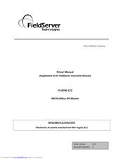 FieldServer A Sierra Monitor Company X30 Driver Manual