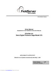 Fieldserver FS-8700-101 Driver Manual