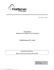 Fieldserver FS-8700-16 Driver Manual