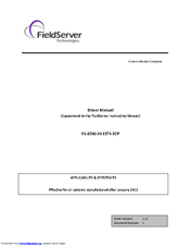 Fieldserver FS-8700-39 Driver Manual
