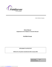 FieldServer FS-8700-43 Driver Manual