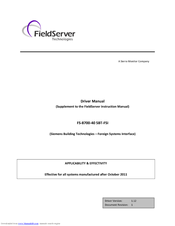 Fieldserver FS-8700-40 Driver Manual