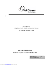 Fieldserver FS-8700-70 Driver Manual