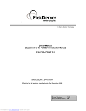 FieldServer FS-8700-47 Driver Manual