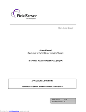 FieldServer FS-8704-07 Driver Manual