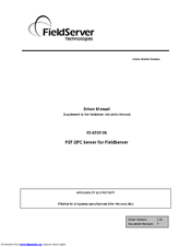 Fieldserver FS-8707-06 Driver Manual