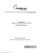 FieldServer USK CM 32849 Driver Manual