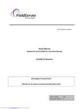 Fieldserver FS-8700-72 Driver Manual