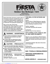 Fiesta OUTDOOR GAS BARBEQUE / GRILL ESD45055-B401 Assembly Manual