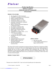Finisar 10GBASE-LRM X2 Specification Sheet