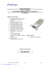 Finisar XENPAK Transponder FTLX8561E2 Specifications