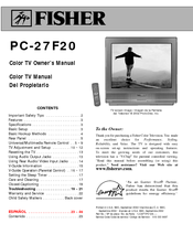 Fisher PC-27F20 Owner's Manual