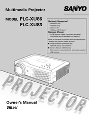 Sanyo PLC-XU83 Owner's Manual