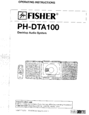 Fisher PH-DTA100 Operating Instructions Manual