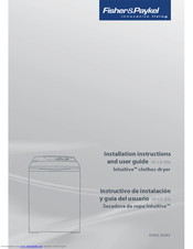 Fisher & Paykel Intuitive DEIX2 Installation Instructions And User Manual