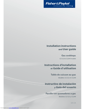 Fisher & Paykel CG122 Installation Instructions And User Manual