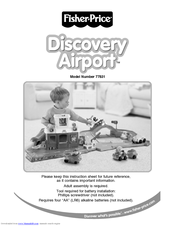 Fisher-Price Discovery Airport 77831 Instruction Sheet