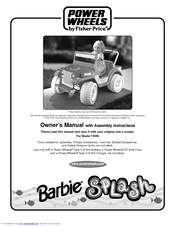 Fisher-Price BARBIE Splash 74350 Owner's Manual & Assembly Instructions