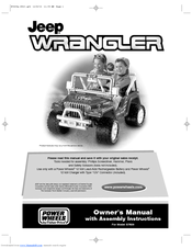 Fisher-Price Power Wheels B7659 Owner's Manual With Assembly Instructions