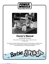 Fisher-Price BARBIE Splash 74350 Owner's Manual & Assembly Instructions