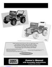 Fisher-Price Power Wheels C0729 Owner's Manual With Assembly Instructions