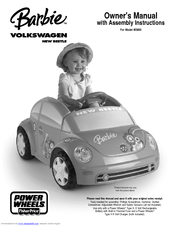 Fisher-Price Barbie VOLKWAGEN NEW BEATLE M3865 Owner's Manual & Assembly Instructions