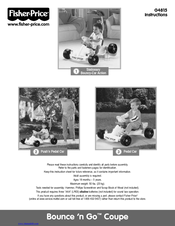 Fisher-Price BOUNCE N GO Coupe G4815 Instructions Manual