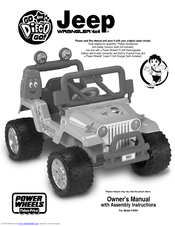 Fisher-Price Go Diego GO! Jeep Wrangler 4x4 K4564 Owner's Manual & Assembly Instructions