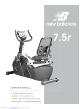 New Balance 7.5r Owner's Manual