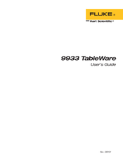 Fluke Hart Scientific 9933 TableWare User Manual