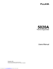 Fluke 5020A User Manual