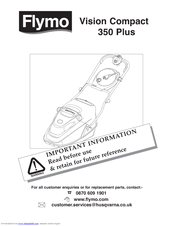 Flymo Vision Compact 350 Plus User Manual