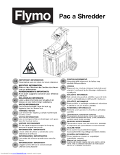 Flymo Pac a Shredder Instruction Manual