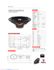 Focal Access Coaxial 690 CA1 Manuals | ManualsLib