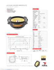 Focal 100 KRS Specification Sheet