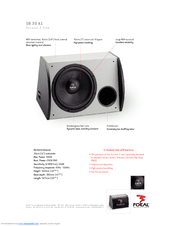Focal Access SB 30 A1 Specification Sheet