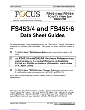 Focus FS454 Datasheet