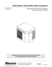 Follett HCE1000A Operation And Service Manual