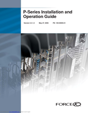 Force 10 PSeries 100-00055-01 Installation And Operating Manual