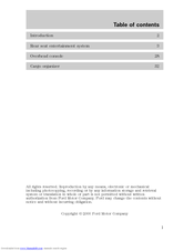 Ford AutoVision System Owner's Manual