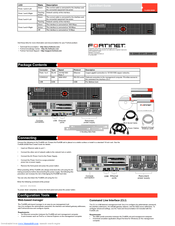Fortinet FortiDB FortiDB-2000B Quick Start Manual