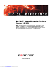 Fortinet FortiMail 3.0 MR4 Cli Reference Manual