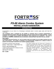Fortress Technologies ALARM COMBO SYSTEM FS-50 Installation Handbook