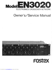 Fostex EN3020 Owner's Service Manual